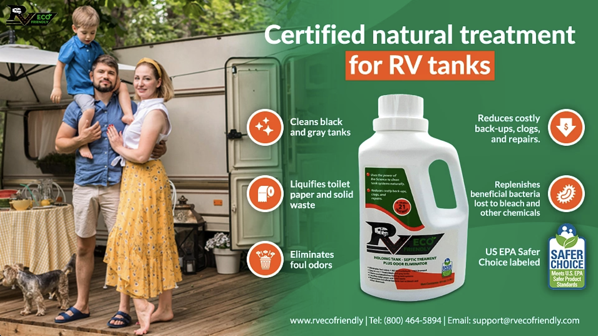 Top RV holding tank treatment, 100 biodegradable! ARVC